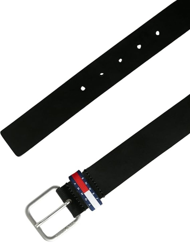 Tommy Jeans Cinturón Hombre Ryan Regular con bandera de piel