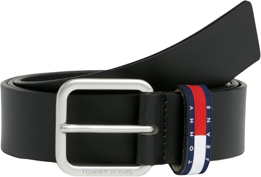 Tommy Jeans Cinturón Hombre Ryan Regular con bandera de piel