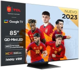 TCL 85QM8B TV MiniLED 85”, QLED, 144Hz, 4K HDR Premium 1500nits, Google TV, Google Assistant Incorporado y Game Master Pro 2.0