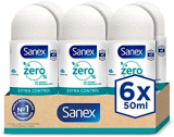 Sanex Zero% Extra Control PACK de 6 Desodorantes Roll-On Unisex de 50ml con Protección 48H, por menos de 7 euros