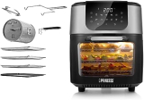 Princess Freidora sin Aceite y Horno de Aire Caliente con Cesta Giratoria, 11 litros, Multifunción, Accesorios Incluidos, 10 Programas, 1800 W – 182075
