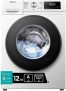 Lavadora carga frontal – Hisense WFQA1214EVJM – 12 Kg, 1400 rpm, Motor Inverter, Sistema Antibalanceo, Puerta XL, Gran Display LED