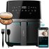 Cecotec Freidora de Aire sin Aceite de 5,5 L Air Fryer Cecofry Full Inox 5500 Pro con Accesorios. 1700 W, Táctil, 8 Modos, Pack de Accesorios