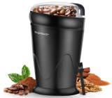 Aigostar Molinillo de Café Eléctrico – Molino Cafe Cereales con Cuchillas Acero Inoxidable, Capacidad 60gr, Libre de BPA