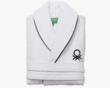 Albornoz m/l 360gsm 100% algodón negro black & white CASA BENETTON – Albornoz de Baño para hombre y mujer