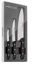Arcos Serie Maitre – Set de Cuchillos de Cocina 3 piezas (Mondador + Cocina + Chef) – Hoja de Acero Inoxidable NITRUM – Mango de Polipropileno Color Negro
