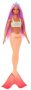 Barbie Muñeca Sirena con Cabello de fantasía Rosa y Diadema – HRR05