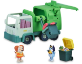 Bluey – Camión de Basura, camión de Juguete de la Serie de Dibujos, Figura del Perrito y Accesorios, Juego Educativo sobre Reciclaje, para niños y niñas Desde 3 años, Famosa (BLY44010)