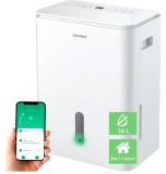 COMFEE Deshumidificador Easy Dry 16L para Humedad interior hasta 34 m2 / 80 m3 – Deshumificador Silencioso con App Control – Deshumificadores de humedad con depósito extraible y 4 modos de función
