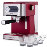 Cafetera Express Retro, para espresso y cappuccino, 1350w, 20 bar, Vaporizador Orientable. Vital Espresso Robusta.