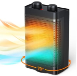 Calefactor Electrico, Mini Calefactor bajo Consumo con 1500W 3 Modos de Eléctrico, 70 ° Oscilante, Calentador de Espacio Silencioso