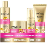 Pantene Rizos Definidos Champú Miracle 250ml, Mascarilla 300ml, Acondicionador 3MM 220ml, Moldeador De Rizos 145ml