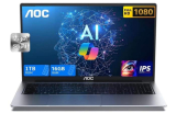 AOC – AI Portatil Gaming con Intel Core Ultra 5 125U, AI Ordenador Portatil, 16GB DDR5 1TB SSD Expansión 4TB, 16.1 pulgadas Computadora Portatil
