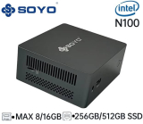 SOYO M2PLUS Mini PC, 8GB RAM, 256 GB SSD, Intel Celeron N100, Windows 11 Pro