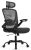SONGMICS Silla de Oficina, Silla de Escritorio de Malla, Silla Giratoria Ergonómica, OBN047B01