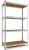 T-LoVendo – Estantería Metálica Almacenaje de Acero Galvanizado + 4 Baldas MDF, 140x70x30 cm