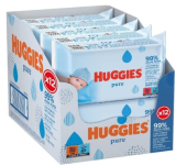 Huggies Toallitas Pure para Bebé, 99% agua, 675 toallitas (12 packs de 56 toallitas)
