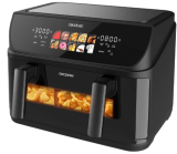 Cecotec Freidora de Aire sin Aceite 10L Plancha Grill Doble Resistencia Air Fryer Cecofry&Grill Duoheat 10000. 2800W, Pared Divisoria Móvil, Temperatura Regulable 40-200°C, 10 Menús