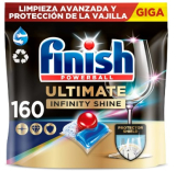 Finish Powerball Ultimate Infinity Shine, Pastillas para el Lavavajillas, 2 packs de 80, total 160 Pastillas