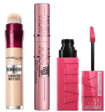 Maybelline New York | Pack Rutina Pintalabios Vynil tono Coy+ Mascara Lash High Sky Black +Borrador tono Light