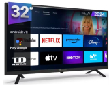 Smart TV 32 pulgadas HD Hey Google Official Assistant con control por voz. Televisor Android 11 – TD Systems K32DLC19GLE