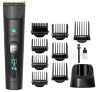 Cecotec Cortapelos Bamba PrecisionCare Wet&Dry. Cuchillas Acero Inoxidable con Revestimiento de Titanio, Batería de litio, Autonomía hasta 120 min, Longitudes 0,5-30 mm, 8 Peines