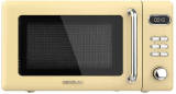 Cecotec Microondas Digital con Grill de 20 L Proclean 5110 Retro Yellow. 700 W en 5 Niveles – Microondas vintage