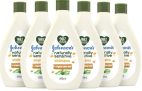 Champú Johnson’s Naturally Sensitive, (pack 6 x 395 ml), champú natural con aloe vera orgánico, champú hidratante que suaviza el pelo, 6 x 395 ml