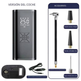 Compresor de Aire Portátil 120W Bomba Inflable Inalámbrica/Cableada para Coche, Bicicleta, Pelotas