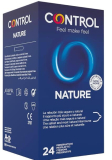 Control Preservativos Nature. Caja Pack Ahorro 24 Condones para un Placer Natural, Lubricados, Sexo Seguro, Ajuste Perfecto