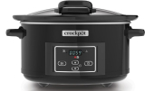 Crockpot Olla de cocción Lenta Digital | Para preparar todo tipo de recetas | 4,7 L | Acero Inoxidable, Negro [CSC052X]