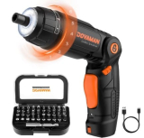 DOVAMAN Destornillador Eléctrico, Atornillador Eléctrico con 31 Puntas, 2000mAh, LED y Linterna, Estuche de Accesorios – DES01A