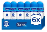 Desodorante roll-on Sanex Dermo Extra Control 48h 50ml Pack de 6 | Protección Antitranspirante con Micro Talco a precio de chollo