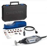 Dremel 3000 – Multiherramienta, 130 W, kit con eje flexible y 25 accesorios, velocidad variable 10.000-33.000 rpm para tallar, fresar, amolar, limpiar, pulir, cortar, lijar y grabar