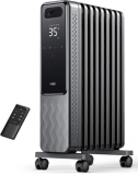 Dreo Radiador de Aceite 2000W, Calentador de Aceite Eléctrico Portátil 9 Elementos Con Mando a Distancia