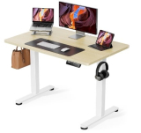 ErGear, Escritorio eléctrico de pie ajustable en altura, escritorio de 101 x 61 cm – Mesa escritorio elevable eléctrica