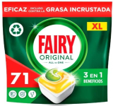 Fairy Original Todo En Uno Cápsulas De Lavavajillas Limón, 71 Cápsulas