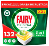 Fairy Original Todo En Uno Pastillas Lavavajillas, 132 Capsulas, Elimina Grasa Reseca, a precio rebajado en Amazon