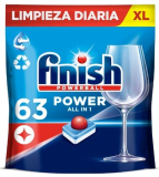 Finish Powerball Power All in 1 Pastillas para el lavavajillas Regular 63 pastillas