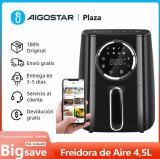 Freidora de Aire Inteligente Sin Aceite, 4.5L, Aigostar, Libre de BPA