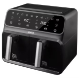 Freidora digital Jocca de aire caliente con dos cubetas independientes con 4 litros de capacidad cada una, libre de BPA & PFOA y 1700W de potencia
