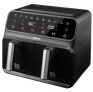 Freidora digital Jocca de aire caliente con dos cubetas independientes con 4 litros de capacidad cada una, libre de BPA & PFOA y 1700W de potencia