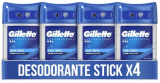 Gillette Clear Gel Antitranspirante Desodorante Cool Wave Para Hombre, 4 x 70 ml, a precio rebajado
