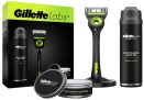 GilletteLabs Pack Regalo Con Maquinilla De Afeitar Negro Y Neón + Gel De Afeitar 198 ml + Crema Hidratante 100 ml