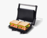 Grill multifunción Jocca con placas antiadherentes de apertura 180 grados, 800-1000W de potencia