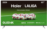 Smart TV Haier 65 pulgadas – H65K705UG, QLED 4K UHD, Televisor con Android, Control Remoto Inteligente, Google Assistant, DBX TV, Sin Marcos, 2024