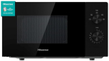 Hisense H20MOBP1, Microondas, Capacidad de 20 L, 700 W de Potencia, Temporizador 30 Min, Modo Descongelar, Tirador, Estándar, Color Negro