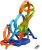 Hot Wheels Action Vueltas y choques desafiantes, Pista para Coches de Juguete Plegable con 4 loopings, HXT06