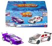 Hot Wheels Pack 2 Coches de Juguete de Carreras, Tira hacia atrás del Coche y Suelta, con Puerta, capó o Maletero Que se abren, HPR91