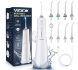Irrigador Bucal Portatil, Vimmk Irrigador Dental Inalámbrico Profesional 8 Boquillas 5 Modos, IPX7